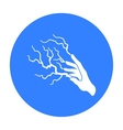 lightning spell icon in black style isolated vector image vector image