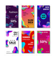 set sale banner background with fluid gradient vector image vector image