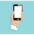 smartphone in hand vector image vector image