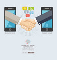 business social connection technology conceptual vector image vector image
