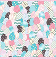 easter eggs seamless pattern holiday background vector image