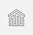 house building icon or logo vector image