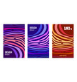 set bright vertical abstract poster color strips vector image