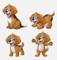 cartoon funny dogs collection set vector image vector image