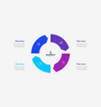 cycle arrows diagram with 4 options or steps vector image