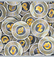 seamless pattern with a lot coins vector image