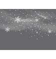 snow and wind on a transparent background white vector image