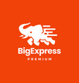 elephant quick fast dash express jumping logo icon vector image vector image