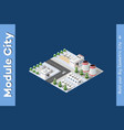 isometric of the modern city vector image vector image