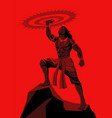 lord krishna holding sudarshan chakra vector image vector image