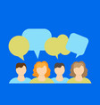 people icon set in trendy flat style isolated vector image vector image