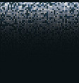abstract silver halftone pattern on black vector image