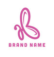 butterfly initial ab logo creative concept vector image