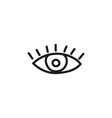 doodle eye icon vector image vector image