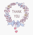 flower wreath decorative vintage style vector image vector image