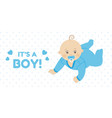 baby shower greeting card with a cute boy vector image