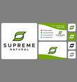 s leaf logo vector image vector image