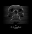 skull constructed with lines mysterious vector image