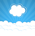 abstract background with rays and clouds vector image
