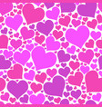 color hearts on white background chaotic vector image