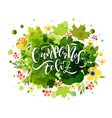 cumpleanos feliz happy birthday in spanish vector image