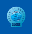 earth logo template globe sign vector image vector image