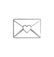 envelope message greeting heart love romantic vector image