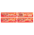 historical museum promo banner with dinosaur bones vector image vector image