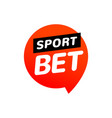 sport bet logo icon live app football soccer vector image vector image