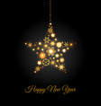 christmas star of golden snowflakes vector image vector image