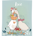 couple of farm birds vector image