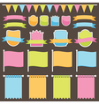 ribbons plaques and flags vector image