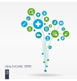 abstract medicine background growth flower vector image