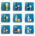 alcohol drinks icon set buttons vector image vector image