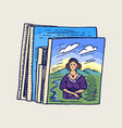 canvases with paintings artist drawn vector image vector image