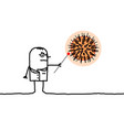doctor with aids virus vector image