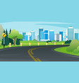 road leads to the city vector image vector image