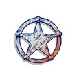 sheriff star vector image