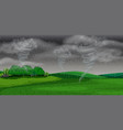 a storm at night vector image vector image