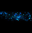 blue heart bokeh light overlay background vector image