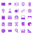 education gradient icons on white background vector image
