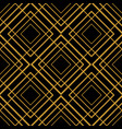 tile pattern with golden ornament on black vector image