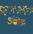 autumn sale season offer flyer template vector image