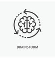 brainstorm line icon on white background vector image vector image
