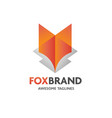 fox head logo vector image