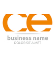 letter c e alphabet element icon vector image