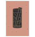art deco bloody mary cocktail powder coral vector image vector image