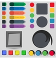 big set of different colored buttons trendy modern vector image