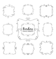 flourish border set vector image