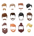hairstyles beard and hair face cut mask flat vector image vector image